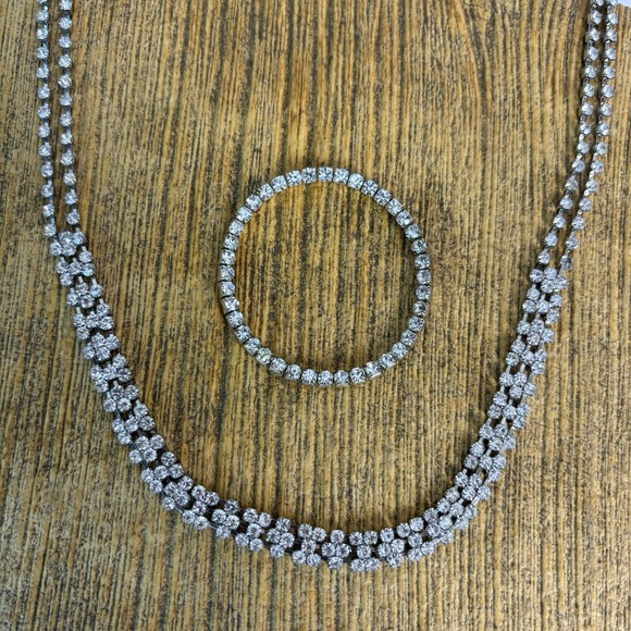 Necklace and Bracelet 2 Piece Rhinestone Fashion Jewelry - Picture 7 of 7